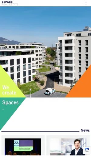 Espace Real Estate AG Property Portfolio and Rentals screenshot