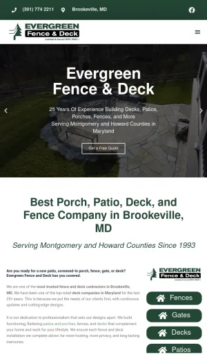 Evergreen Fence and Deck screenshot