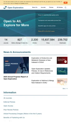 Open Access Scientific and Medical Journal Publisher screenshot