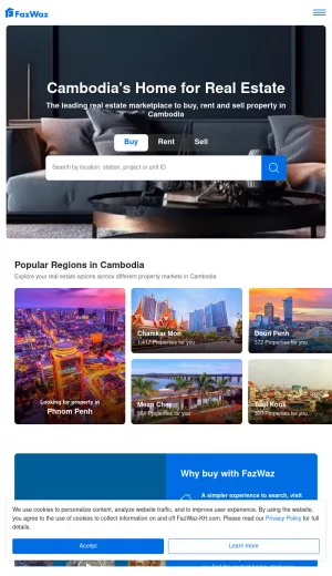 FazWaz Cambodia Real Estate Marketplace screenshot