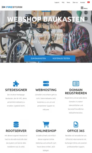 FireStorm Swiss Web Hosting and Server Services screenshot