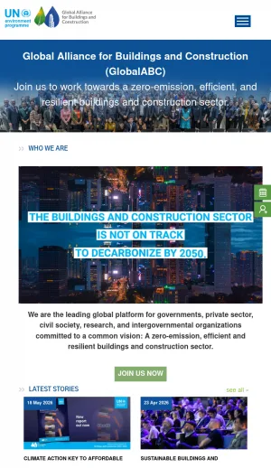 GlobalABC Sustainable Buildings and Construction Platform screenshot