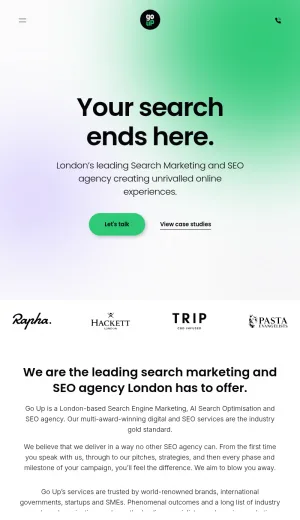 Go Up SEO Agency London screenshot