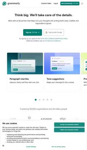 Grammarly AI Writing Assistant screenshot