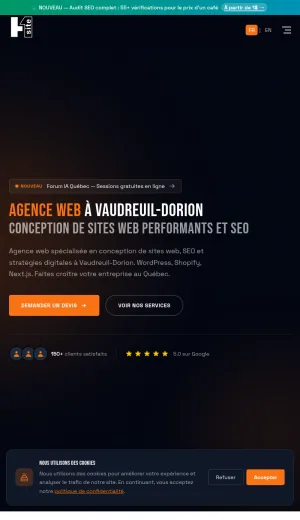 H1Site Web Design and SEO Agency in Quebec screenshot