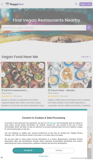HappyCow Vegan and Vegetarian Restaurant Guide screenshot