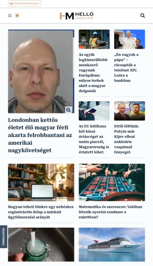 Hello Magyar News Magazine on Hungary, World Affairs, and Culture screenshot
