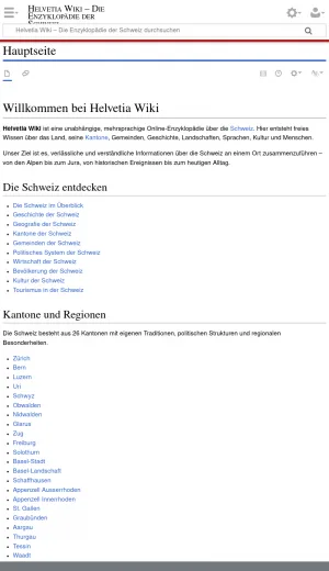 Helvetia Wiki: Encyclopedia of Switzerland screenshot