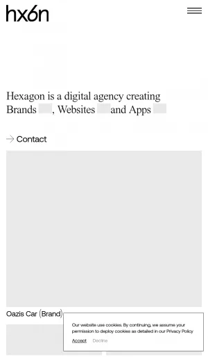 Hexagon Agency Brand, Website, and App Design Studio screenshot