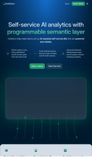Holistics AI Analytics Platform screenshot