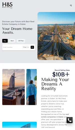 H and S Real Estate Dubai Luxury Property Brokerage screenshot