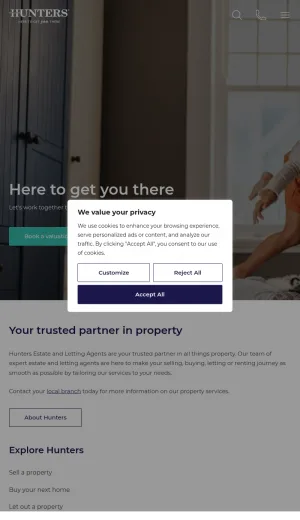 Hunters Estate and Letting Agents screenshot
