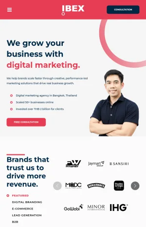 IBEX Digital Marketing Agency Bangkok screenshot