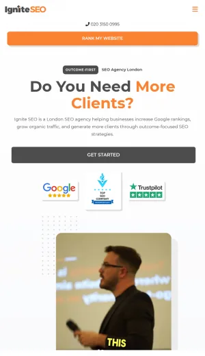 Ignite SEO London screenshot