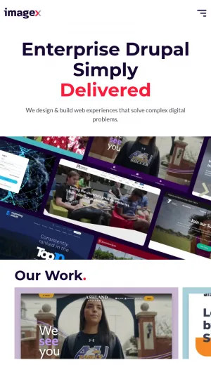 ImageX Drupal Web Development and Digital Experience Agency screenshot