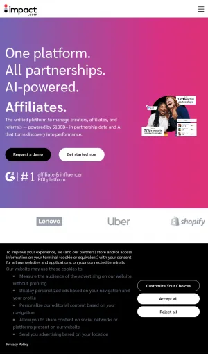 Impact Partnership Management Platform screenshot