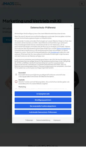 IMAOS Online Marketing Agency for AI, SEO, and Recruiting screenshot