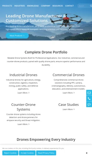 ZAi Industrial and Commercial Drone Manufacturer screenshot