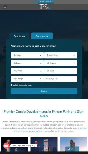 IPS Cambodia Real Estate Agency for Sales and Rentals screenshot