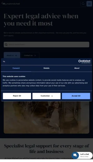 Irwin Mitchell Solicitors and Legal Services screenshot