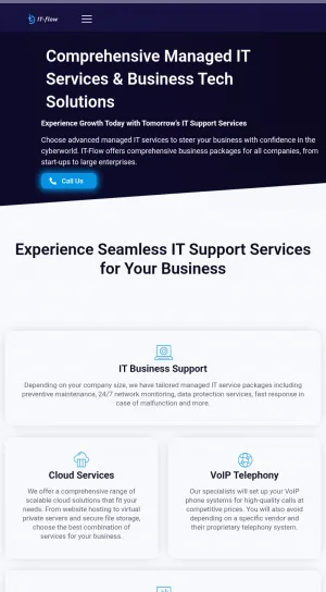 IT-Flow Managed IT Support and Business Technology Solutions screenshot