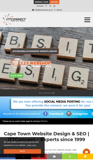 iTTConnect Web Design and SEO Agency in South Africa screenshot