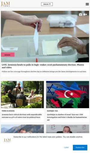 JAMnews: Independent Caucasus News, Analysis, Photos and Video screenshot