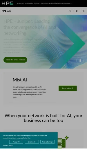 Juniper Networks AI Native Networking and Infrastructure screenshot