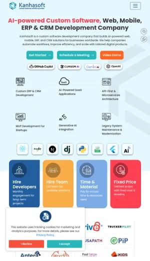 Kanhasoft AI-Powered Custom Software Development screenshot