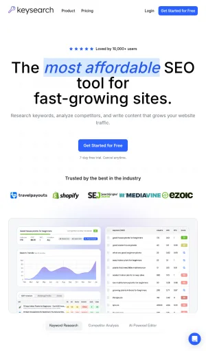 KeySearch SEO Keyword Research and Content Optimization Tool screenshot