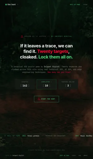 Keyword Hunt Technical SEO Puzzle Game screenshot