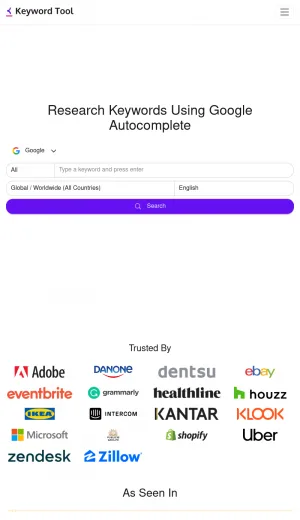 Keyword Tool for Google Autocomplete Keyword Research screenshot