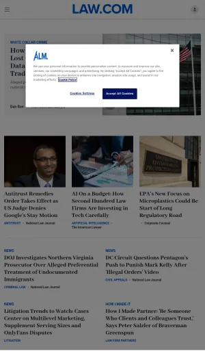 Global Legal News, Analysis, Rankings, and Tools screenshot