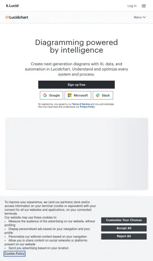 Lucidchart Intelligent Diagramming Platform screenshot