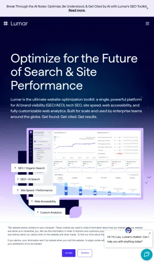 Lumar Enterprise Website Optimization Platform screenshot