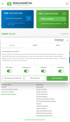 Mach4Metal Used Metalworking Machine Trading screenshot