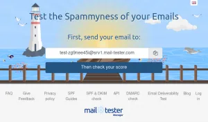 Mail Tester Email Spam and Deliverability Checker screenshot