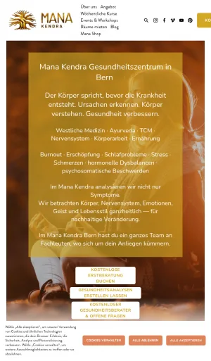 Mana Kendra Holistic Health Center in Bern screenshot
