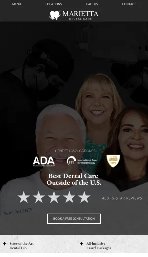 Marietta Dental Care in Los Algodones and Tijuana screenshot