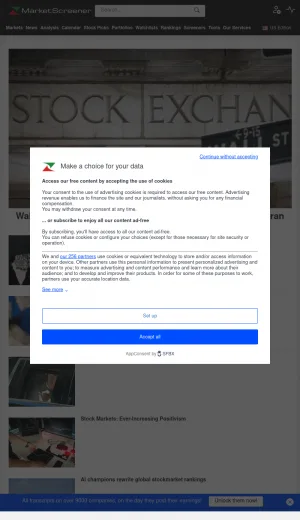 MarketScreener Financial News and Market Data screenshot
