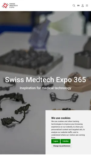 Swiss Medtech Expo 365 Medical Technology Trade Fair Platform screenshot