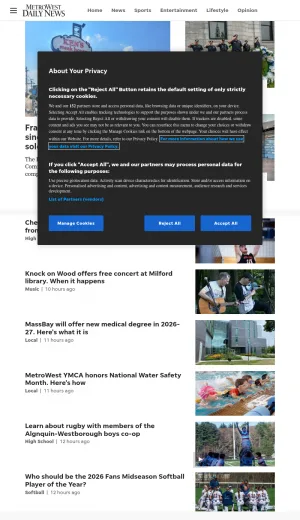 MetroWest Daily News: Framingham and MetroWest Local News screenshot