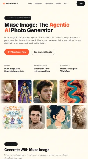 Muse Image Agentic AI Image Generator and Editor screenshot