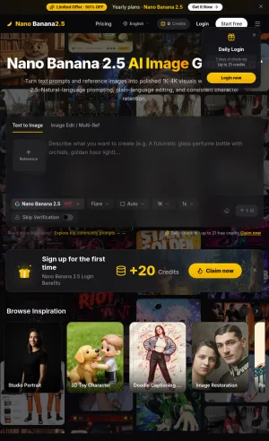 Nano Banana 2.5 AI Image Generator and Editor screenshot
