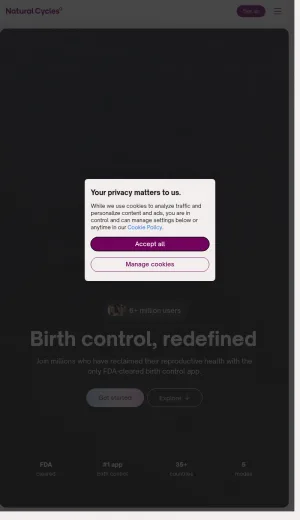 Natural Cycles Hormone-Free Birth Control App screenshot