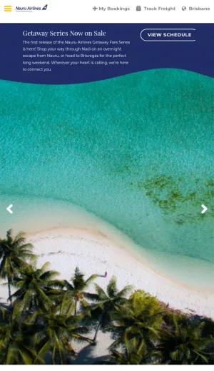 Nauru Airlines Pacific Passenger Flights, Charter and Cargo screenshot