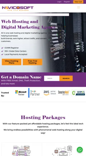 Navicosoft Web Hosting and Digital Marketing Agency screenshot