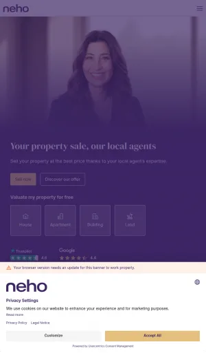 Neho Swiss Real Estate Brokerage for Property Sales screenshot