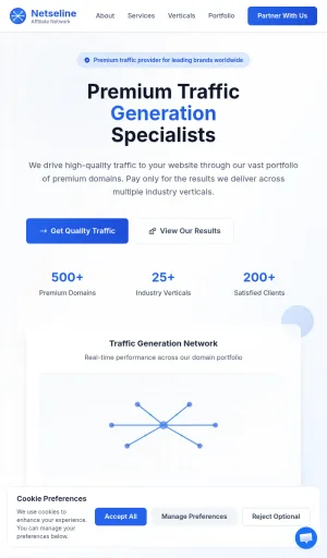 Netseline Premium Traffic Generation Services screenshot