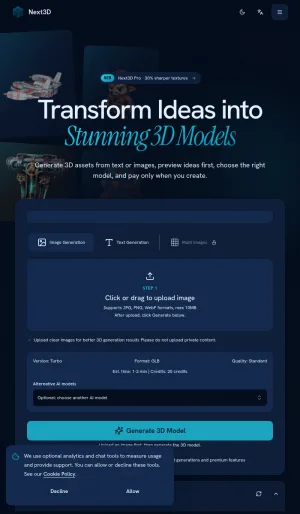Next3D AI 3D Model Generator screenshot